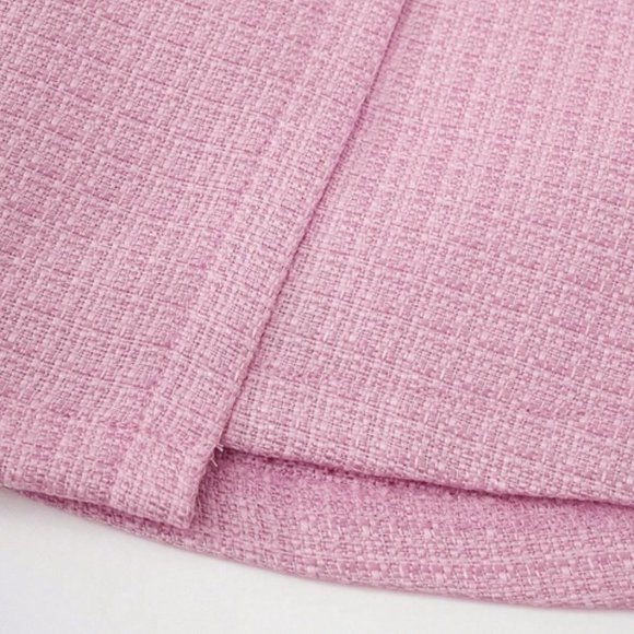 Pink Tweed Skirt with Button Details - Picture 6 of 6